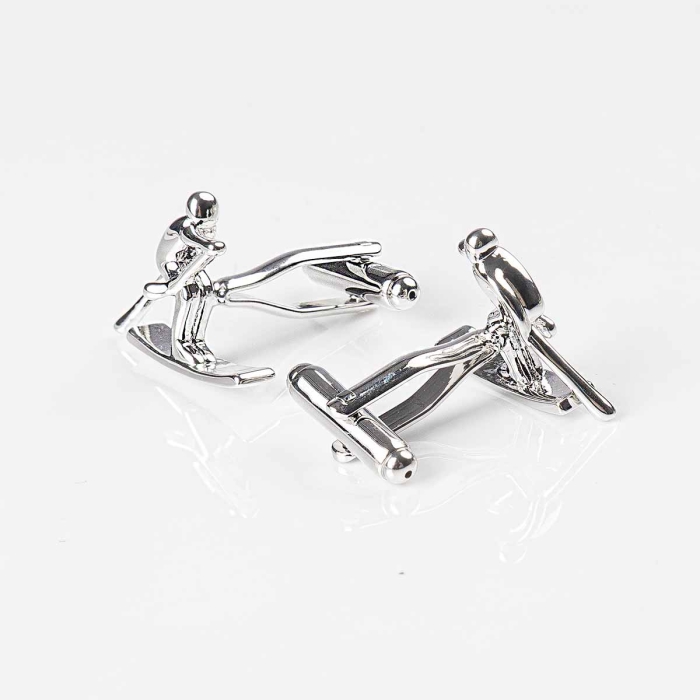 Spinki do mankietów tematyczne narciarz EM