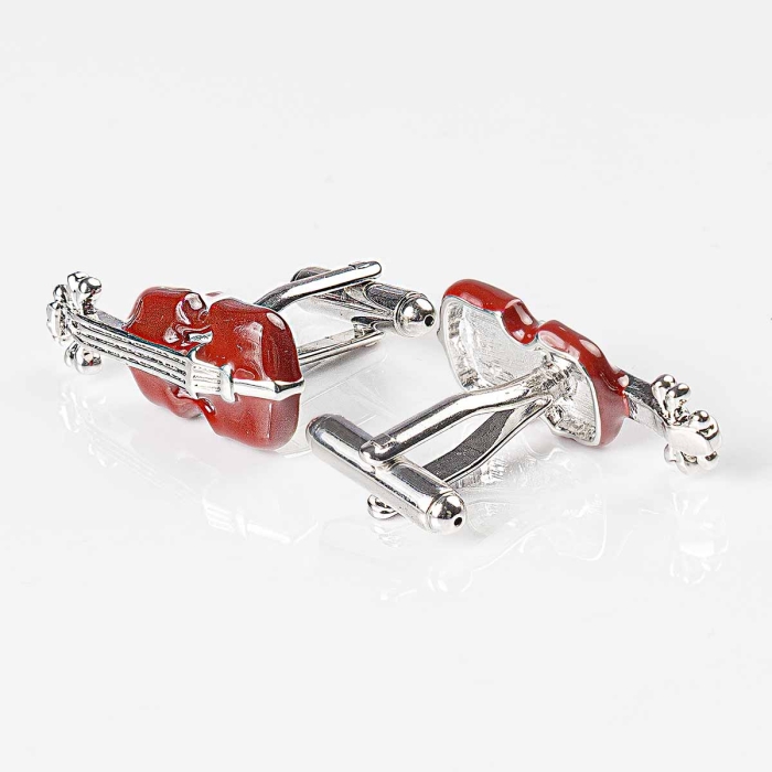 Spinki do mankietów tematyczne skrzypce EM