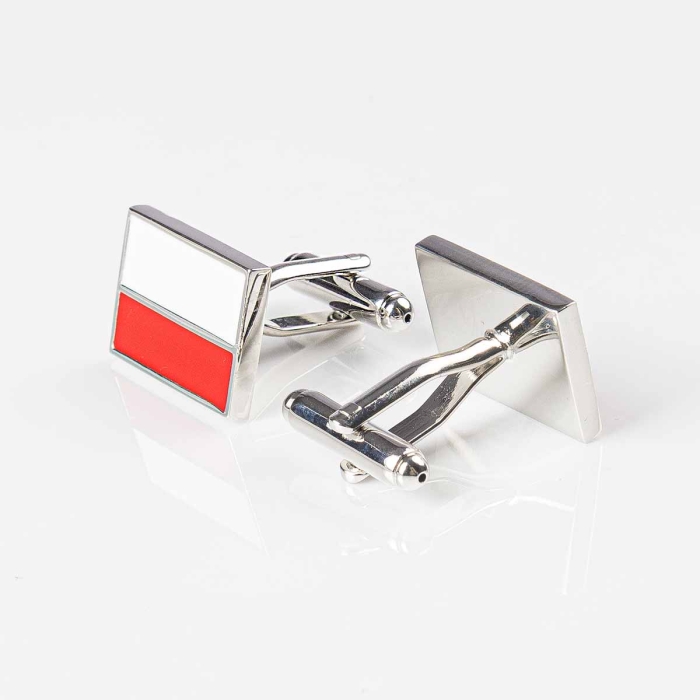 Spinki do mankietów tematyczne Polska Flaga EM