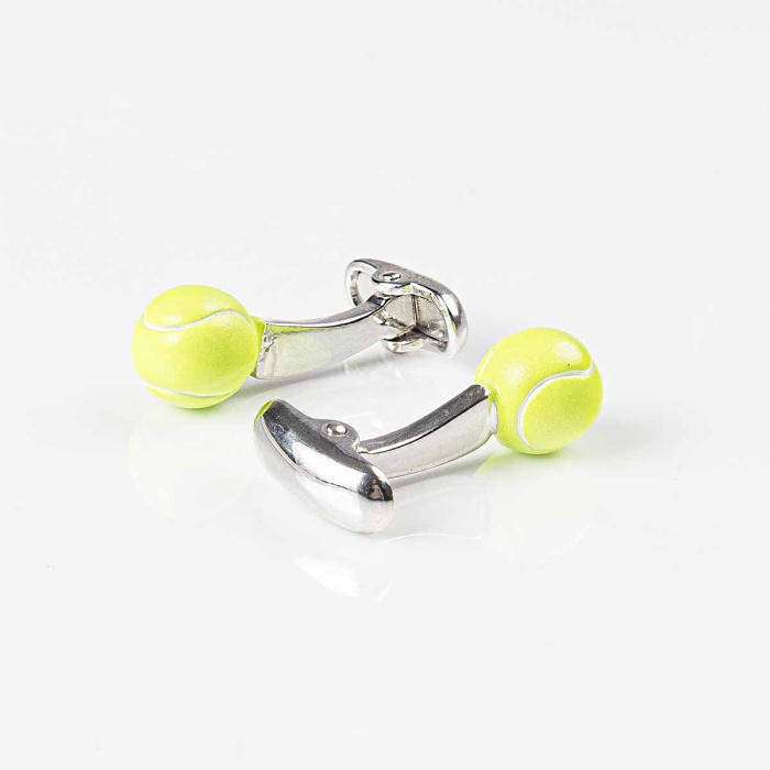 Spinki do mankietów tematyczne piłki do tenisa EM