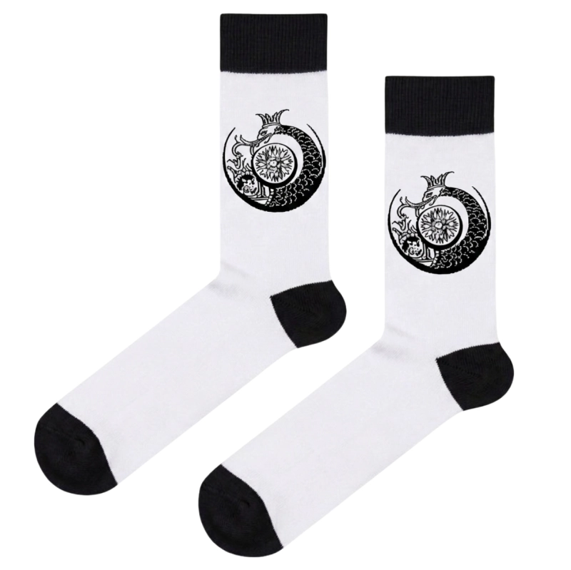 Skarpety kolorowe - Żółte z jaskółką i słońcem rozmiar: 39 - 42