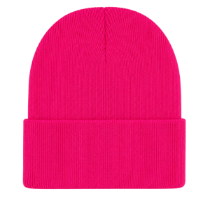 Czapka zimowa beanie - neonowo różowa EM 71