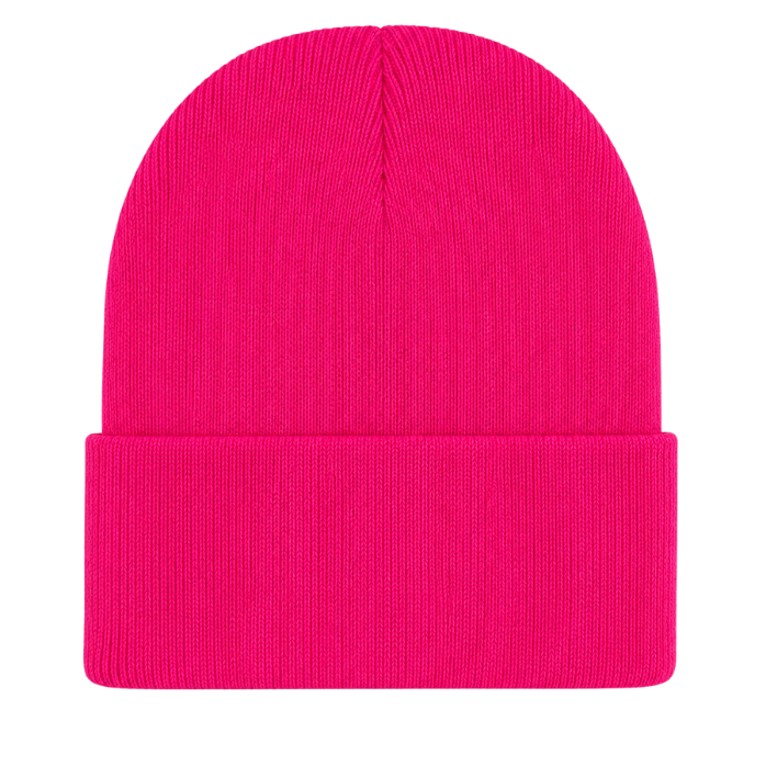 Czapka zimowa beanie - neonowo różowa EM 71