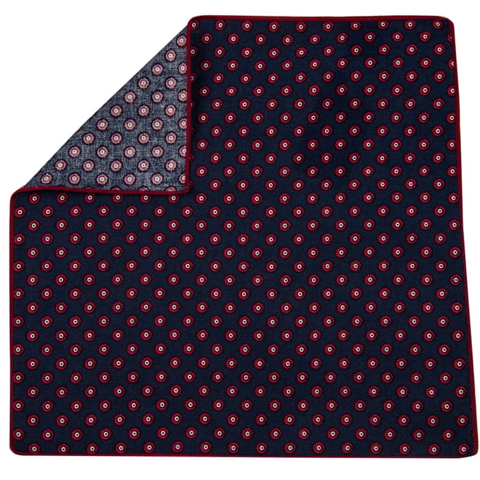 EM Men's Accessories poszetka granatowa kwiaty okrągłe.jpg
