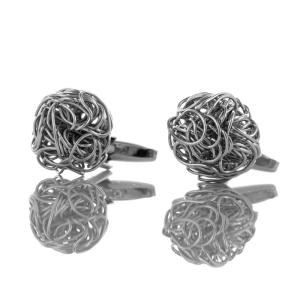 EM Men's Accessories spinki do mankietów srebrne supełki.jpg