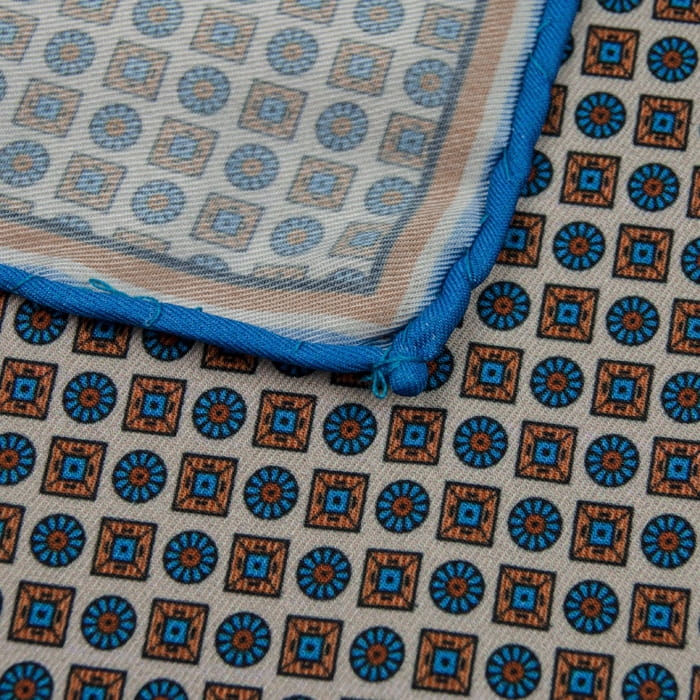 EM Men's Accessories poszetka brązowa mikrofibra wzory geometryczne.jpg