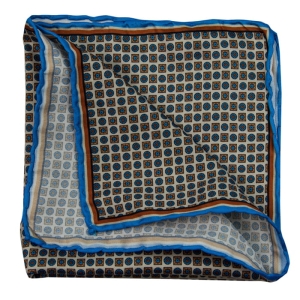 EM Men's Accessories poszetka brązowa mikrofibra wzory geometryczne.jpg