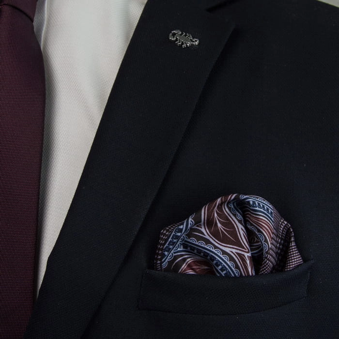 EM Men's Accessories poszetka śliwkowa mikrofibra dwustronna.jpg