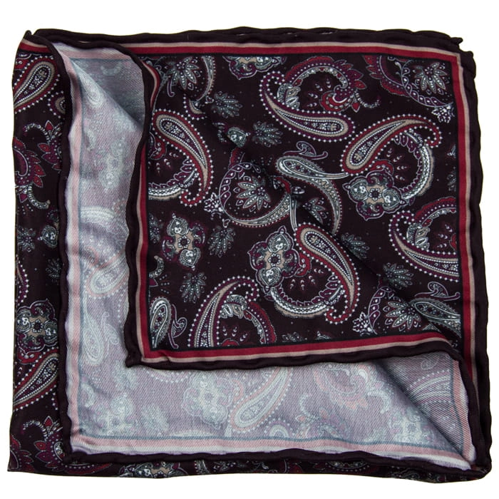 EM Men's Accessories poszetka bordowa mikrofibra paisley.jog