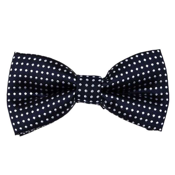 Mucha dziecięca junior granatowa kropki