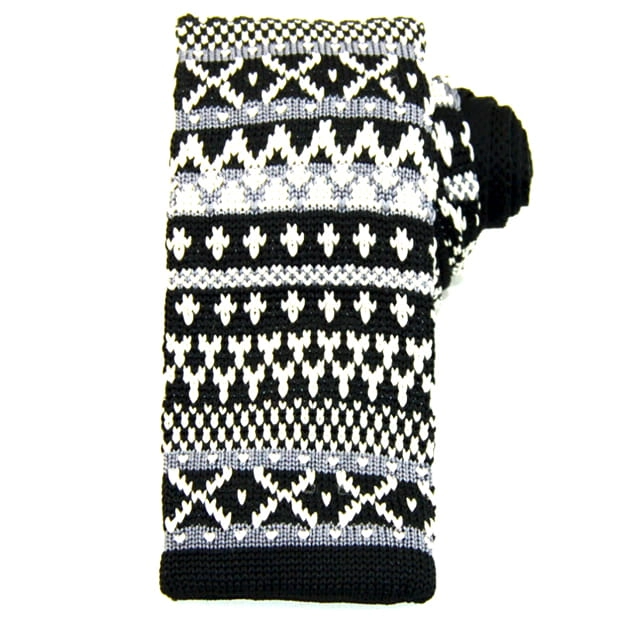 Knit czarny we wzory EM men's accessories