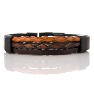 EM Men's Accessories bransoletka skórzana brązowa.jpg
