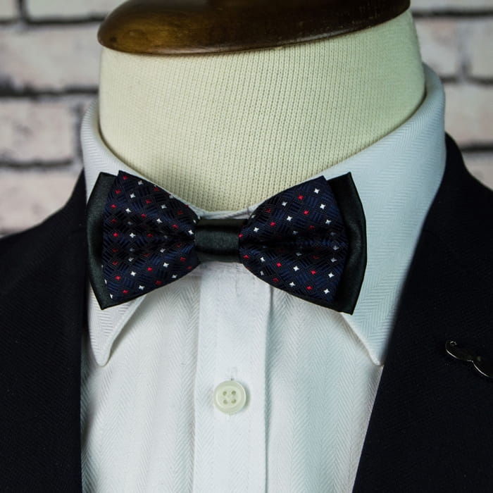 Mucha dziecięca junior granatowa wzory