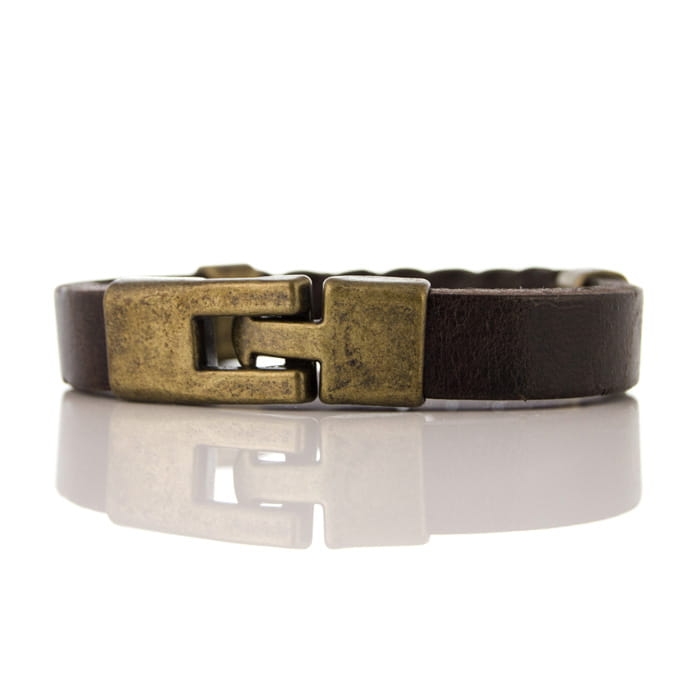 EM Men's Accessories bransoletka skórzana ciemnobrązowa.jpg