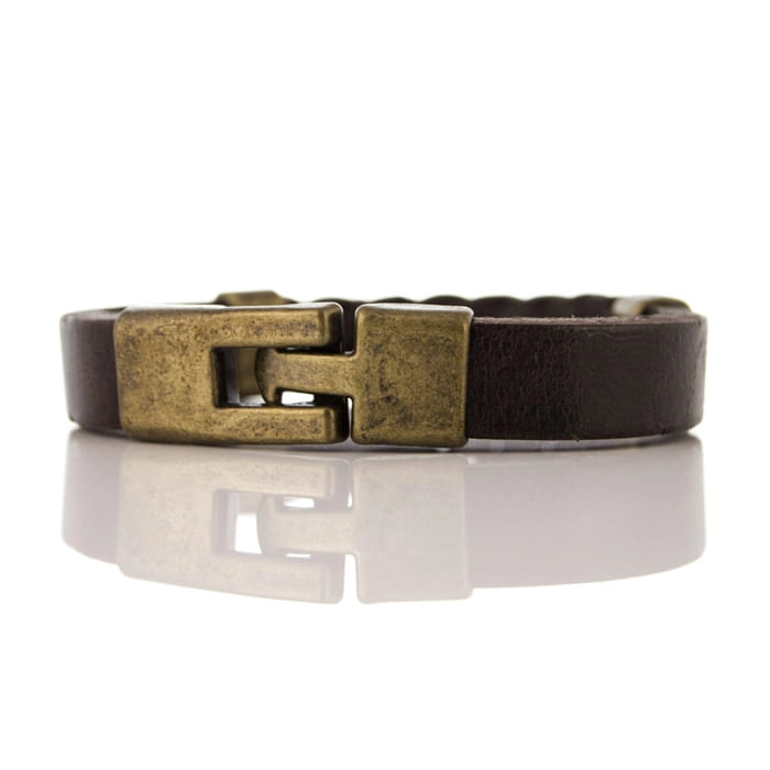 EM Men's Accessories bransoletka skórzana ciemnobrązowa.jpg