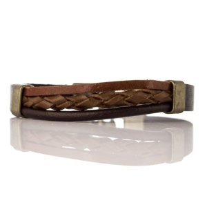 EM Men's Accessories bransoletka skórzana brązowa.jpg