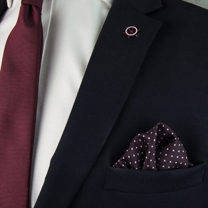 EM Men's Accessories poszetka jedwabna brązowa w kropki.jpg