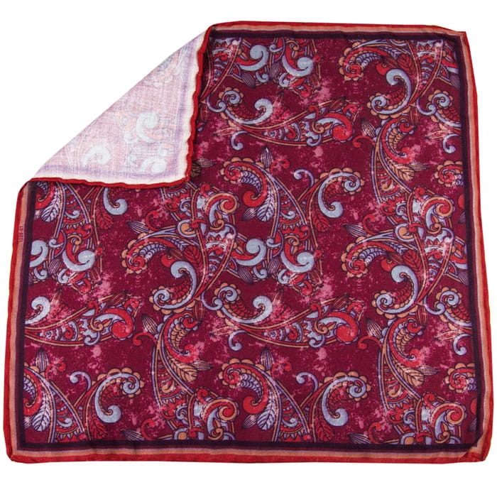 EM Men's Accessories poszetka bawełna-modal czerwona paisley.jpg