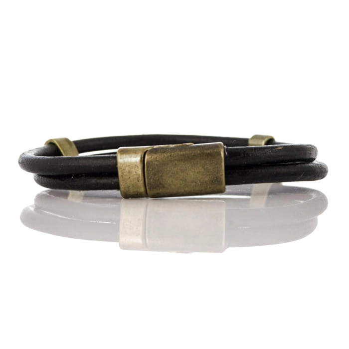 EM Men's Accessories bransoletka skórzana czarna.jpg