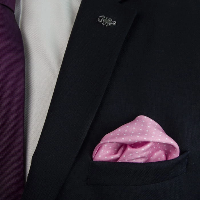 EM Men's Accessories poszetka baby pink kropki mikrofibra.jpg