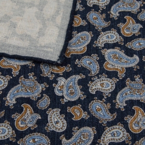 EM Men's Accessories poszetka bawełna len granatowa.jpg