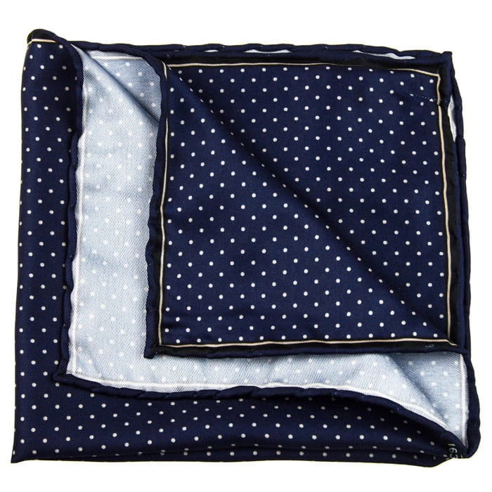 EM Men's Accessories poszetka granatowa kropki mikrofibra.jpg