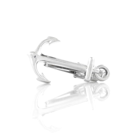 Spinka do krawata kotwica srebrna