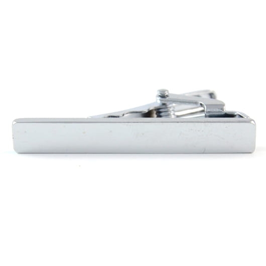 EM Men's Accessories spinka do krawatu w kolorze srebrnym gładka.jpg