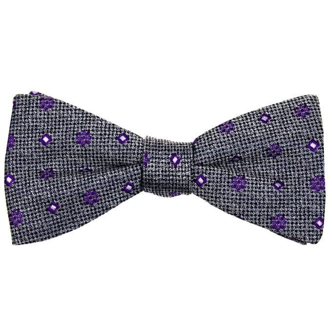 Mucha pre-tied wiązana szara