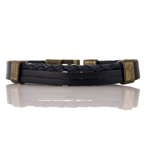 EM Men's Accessories bransoletka skórzana granatowa.jpg