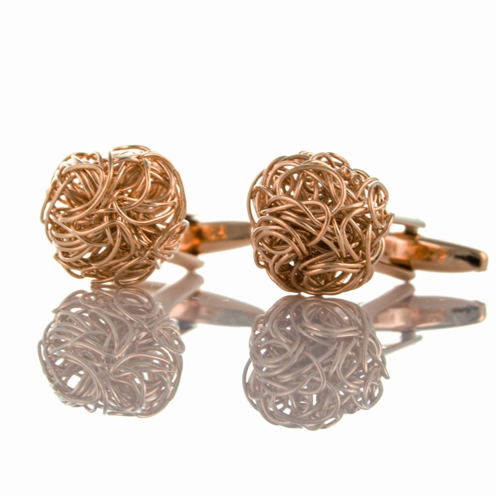 EM Men's Accessories spinki do mankietów złote supełki eleganckie.jpg