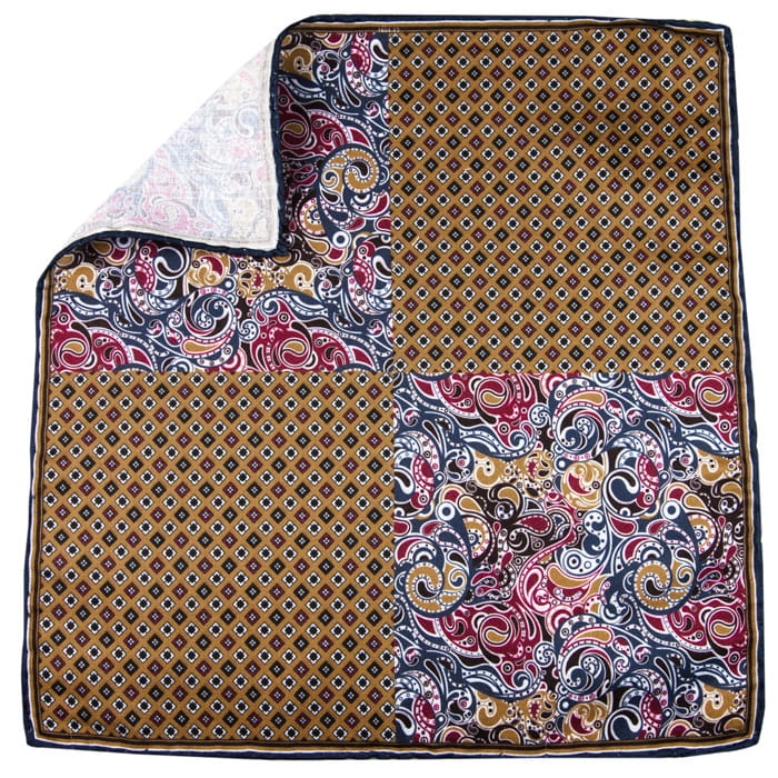 EM Men's Accessories poszetka modal-bawełna brązowa paisley.jpg