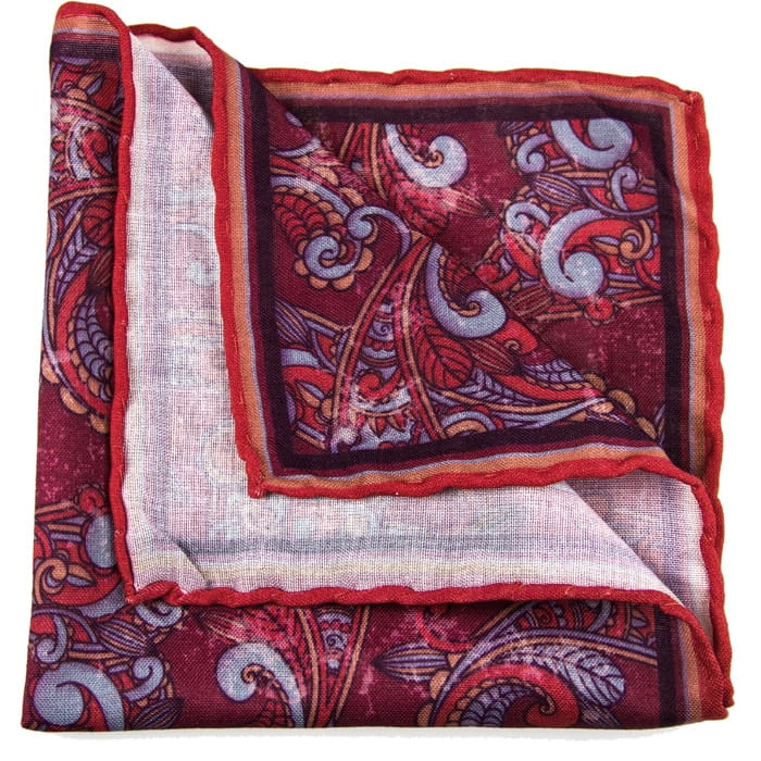 EM Men's Accessories poszetka bawełna-modal czerwona paisley.jpg