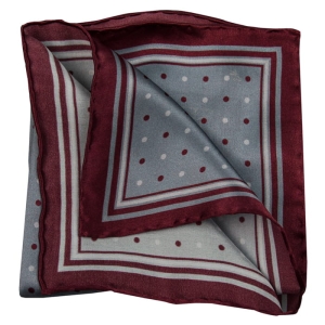 EM Men's Accessories poszetka jedwabna szara w kropki.jpg