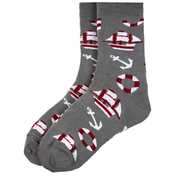 EM Men's Accessories szare bawełniane skarpety marynistyczne.jpg