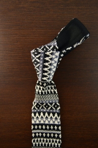 Knit czarny we wzory EM men's accessories