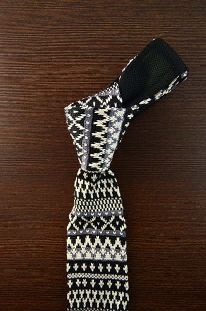 Knit czarny we wzory EM men's accessories