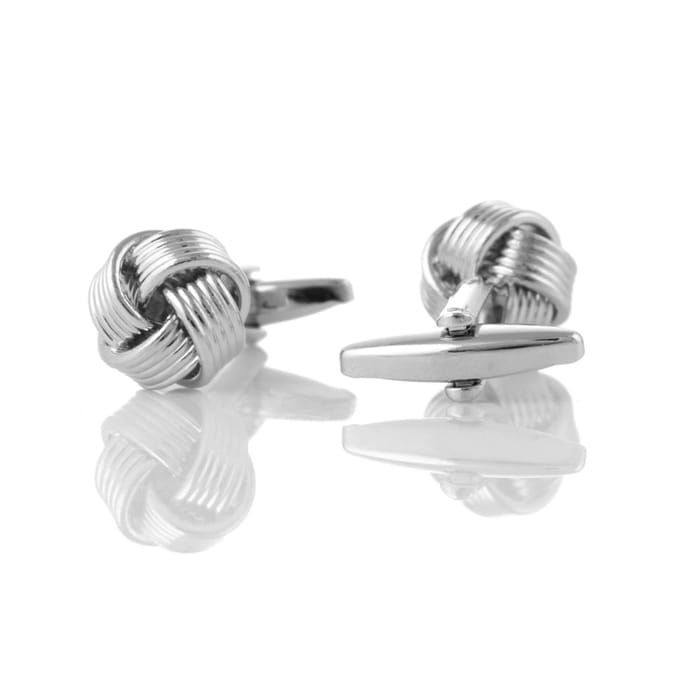 EM Men's Accessories spinki do mankietów srebrne supełki.jpg