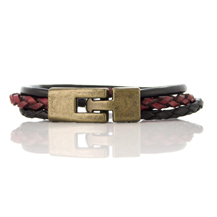 EM Men's Accessories bransoletka skórzana czarna.jpg