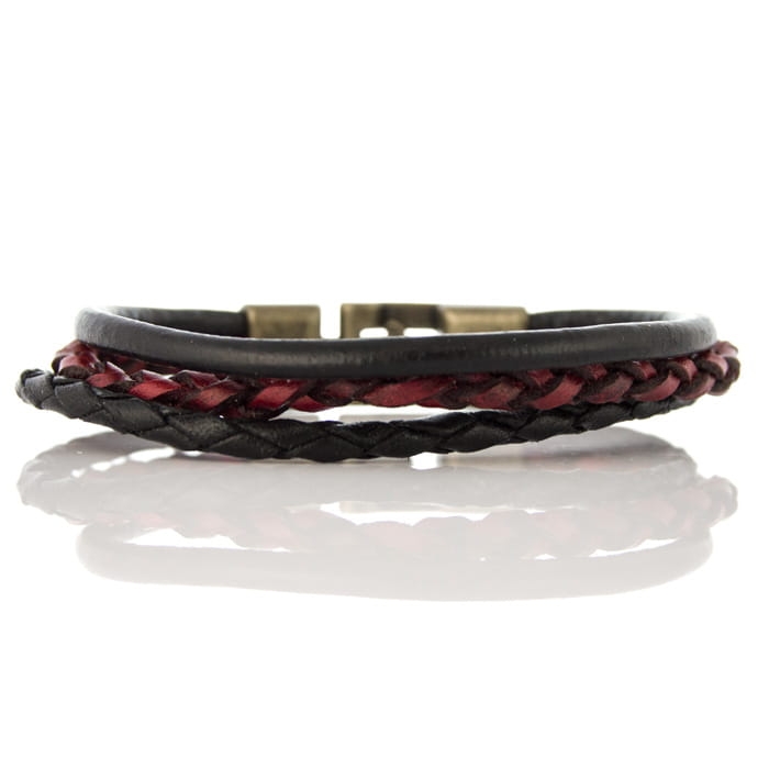 EM Men's Accessories bransoletka skórzana czarna.jpg