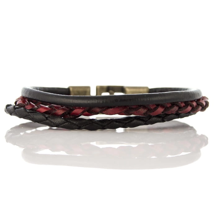 EM Men's Accessories bransoletka skórzana czarna.jpg