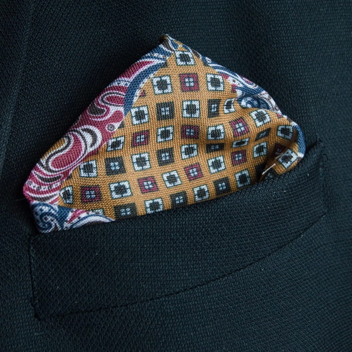 EM Men's Accessories poszetka modal-bawełna brązowa paisley.jpg