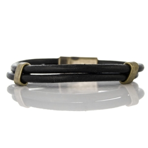 EM Men's Accessories bransoletka skórzana czarna.jpg