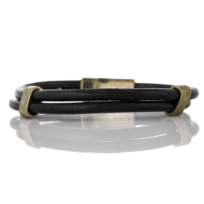 EM Men's Accessories bransoletka skórzana czarna.jpg