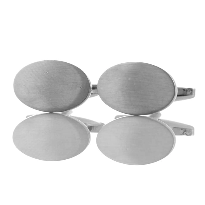 EM Men's Accessories spinki do mankietów srebrne owalne.jpg