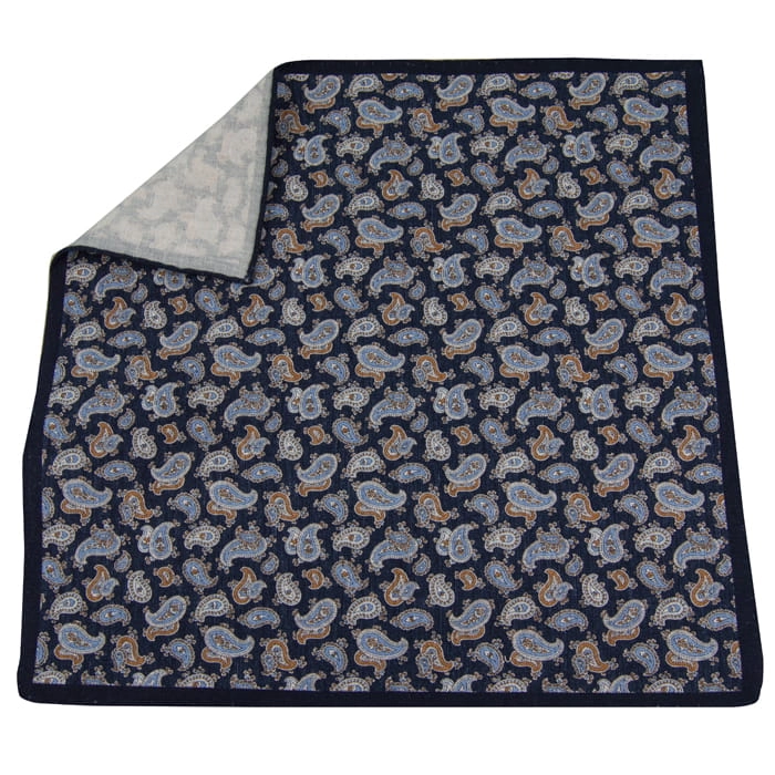 EM Men's Accessories poszetka bawełna len granatowa.jpg