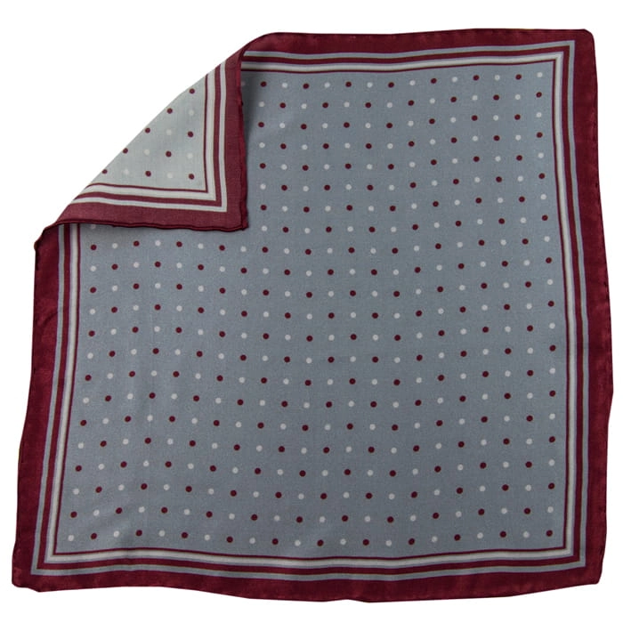EM Men's Accessories poszetka jedwabna szara w kropki.jpg