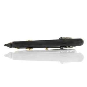 EM Men's Accessories spinka do krawatu pióro czarno-złota.jpg
