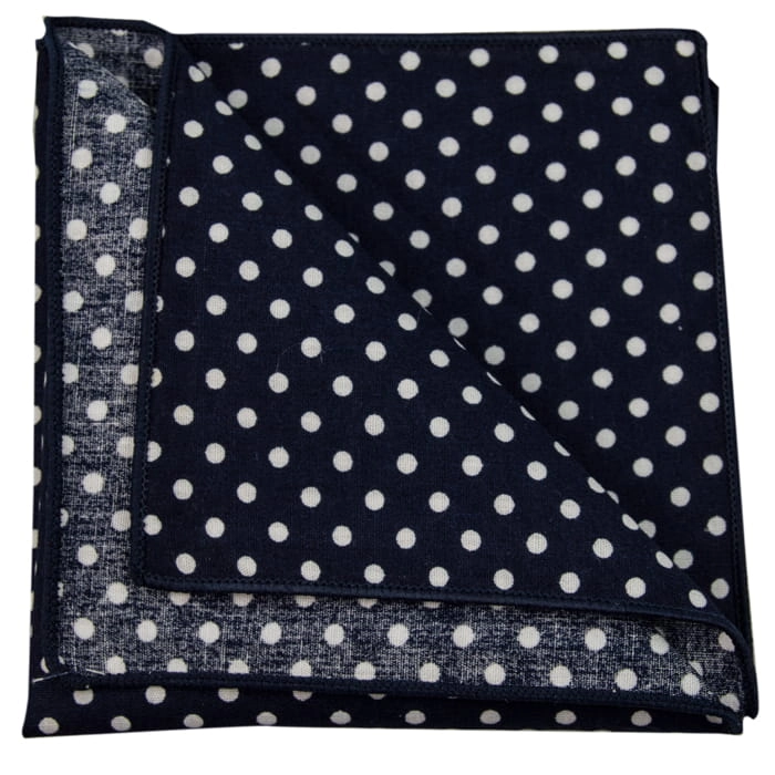 EM Men's Accessories poszetka bawełna granatowa grochy.jpg