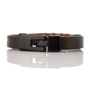 EM Men's Accessories bransoletka skórzana brązowa.jpg